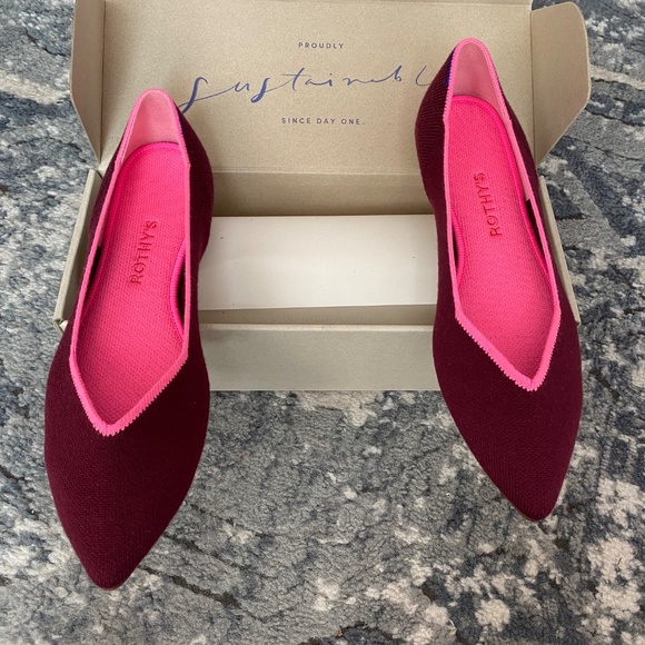 Rothy’s Merino Points “Currant” 8.5 - Picture 3 of 7